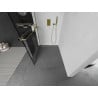 Mexen Kioto+ shower wall with Walk-in shelf 100 x 200 cm, black grid, gold - 800-100-121-50-77