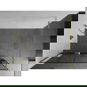 Mexen Kioto+ shower screen with a shelf and rail 130 x 200 cm, Transparent/Black pattern 8 mm, Gold - 800-130-121-50-77