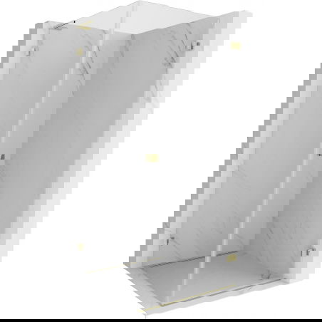 Mexen Lunar-B L right-hinged shower enclosure 70 x 70 cm, transparent, gold - 832L-070-070-50-00-P