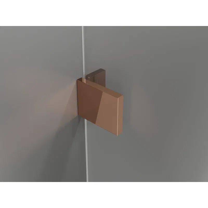 Mexen Lunar-B L left swing shower enclosure 70 x 70 cm, transparent, rose gold - 832L-070-070-60-00-L