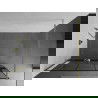 Mexen Kioto+ shower screen with a shelf and rail 110 x 200 cm, Transparent/Black pattern 8 mm, Gold - 800-110-121-50-78