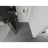 Mexen Kioto+ shower wall with shelf Walk-in 140 x 200 cm, black pattern, gold - 800-140-121-50-78