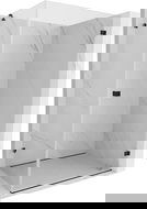 Mexen Lunar-B right-hand pivot shower enclosure 90 x 70 cm, transparent, black - 832-090-070-70-00-P