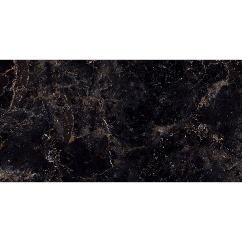 Mexen Champion Black Glazed Rectified G1 Tile, Floor and Wall Tile 120 x 60 cm, High Gloss - TL202-120-060-00