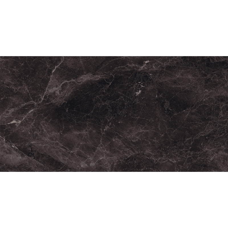 Mexen Merison Black Glazed Rectified Porcelain Tile G1, Floor-Wall Tile 120 x 60 cm, High Gloss - TL203-120-060-00