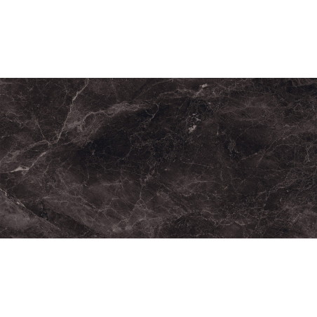 Mexen Merison Black Glazed Rectified Porcelain Tile G1, Floor-Wall Tile 120 x 60 cm, High Gloss - TL203-120-060-00