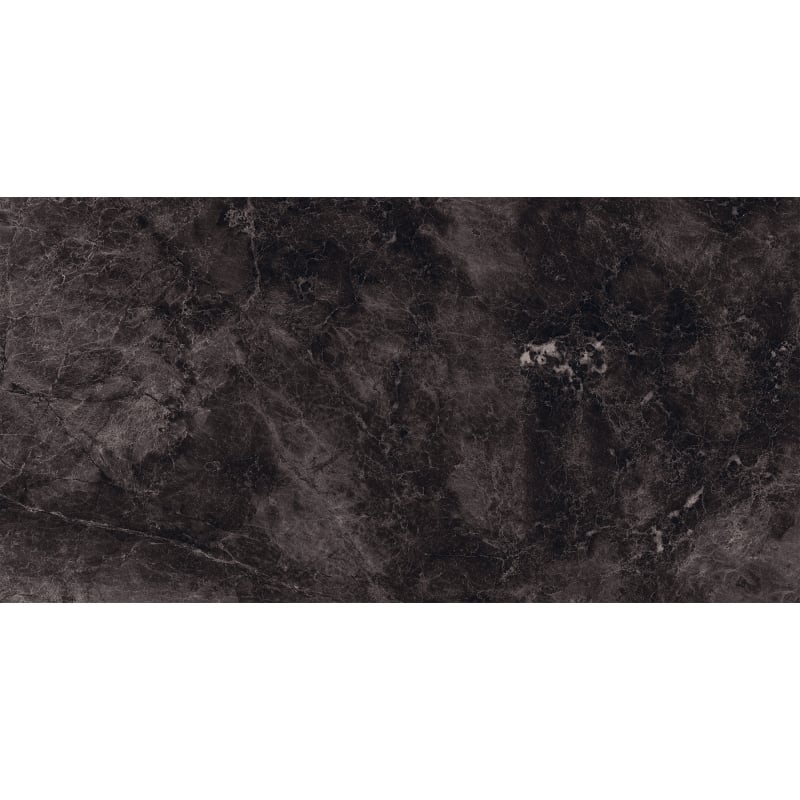 Mexen Merison Black Glazed Rectified Porcelain Tile G1, Floor-Wall Tile 120 x 60 cm, High Gloss - TL203-120-060-00