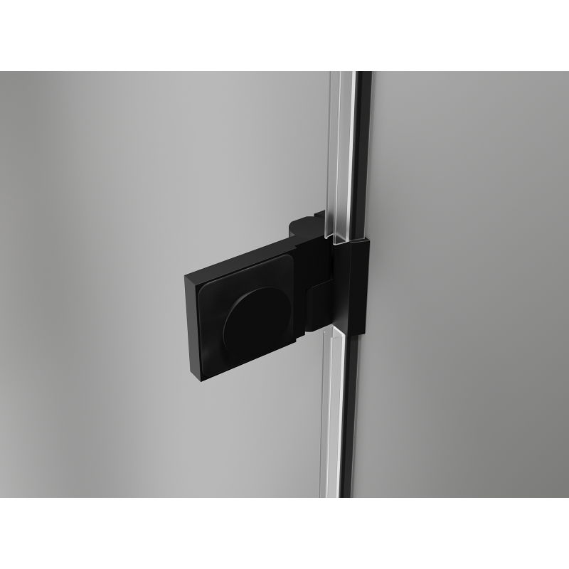 Mexen Lunar-B right-hinged shower cabin 100 x 80 cm, transparent, black - 832-100-080-70-00-P