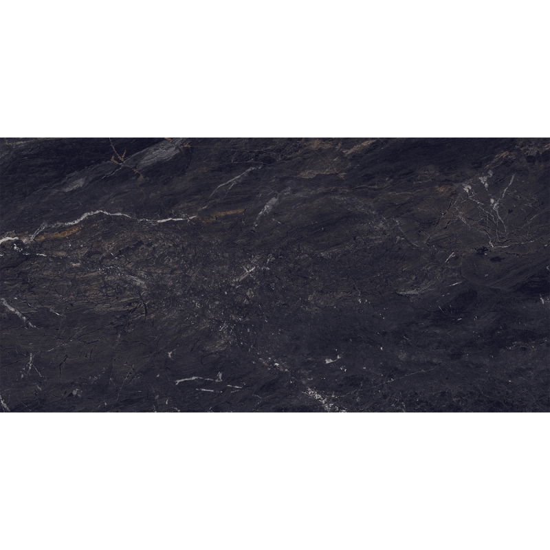Mexen Sintra Black glazed rectified G1 stoneware, floor and wall tile 120 x 60 cm, high gloss - TL204-120-060-00