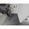 Mexen Kioto+ shower screen with a shelf and rail 140 x 200 cm, Transparent/White pattern 8 mm, Gold - 800-140-121-50-97