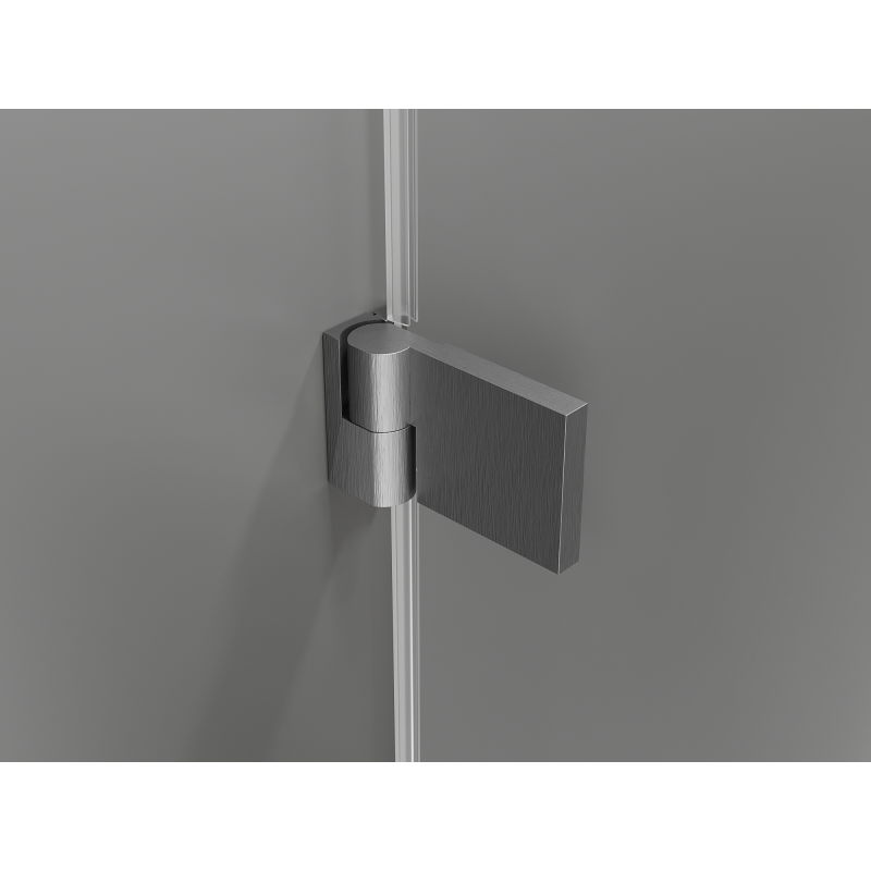 Mexen Lunar-B L pivot shower cabin left 85 x 80 cm, transparent, brushed gun gray - 832L-085-080-66-00-L