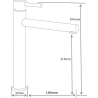 Mexen Elba high washbasin faucet, white - 74110-20