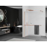 Mexen Kioto+ shower wall with shelf Walk-in 90 x 200 cm, frost, rose gold - 800-090-121-60-30