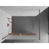 Mexen Kioto+ shower wall with shelf Walk-in 90 x 200 cm, frost, rose gold - 800-090-121-60-30