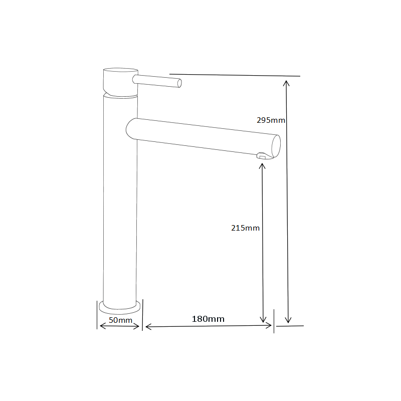 Mexen Elba tall washbasin faucet, rose gold - 74110-60