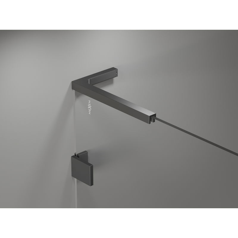 Mexen Lunar-B L Hinged Shower Enclosure Left 100 x 80 cm, Transparent, Gun Metal - 832L-100-080-95-00-L