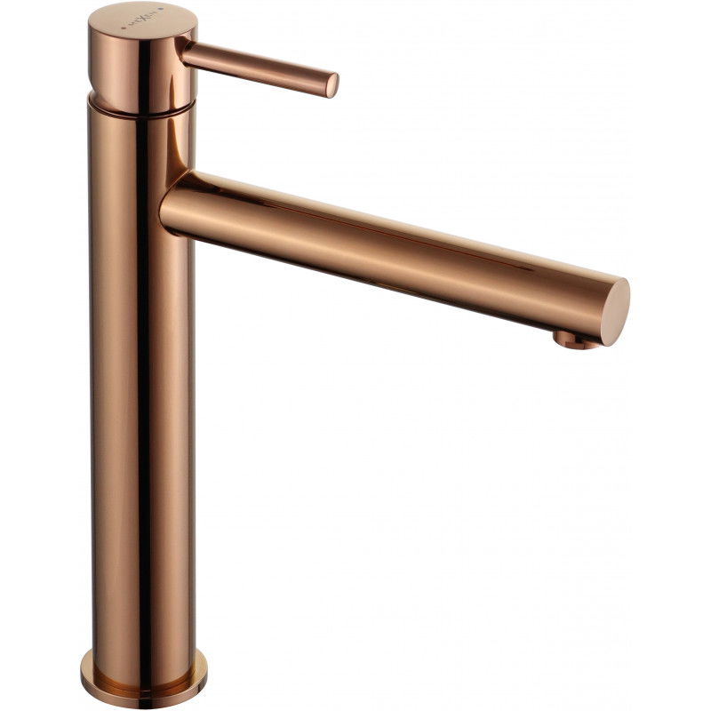 Mexen Elba high washbasin mixer tap, Rose gold - 74110-60