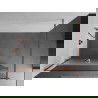 Mexen Kioto+ shower screen with a shelf and rail 70 x 200 cm, Transparent/Frosted 8 mm, Rose gold - 800-070-121-60-35