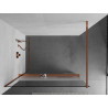 Mexen Kioto+ shower wall with shelf Walk-in 70 x 200 cm, transparent/frosted, pink gold - 800-070-121-60-35