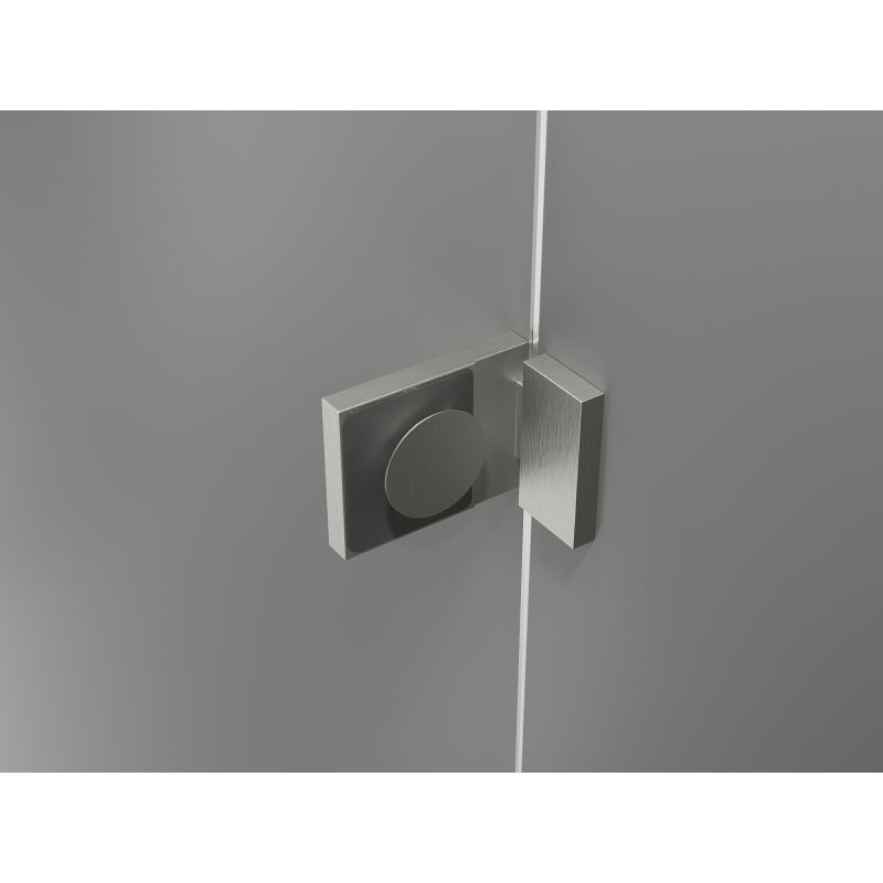 Mexen Lunar-B L Left-Hinged Shower Enclosure 95 x 80 cm, Transparent, Brushed Nickel- 832L-095-080-97-00-L