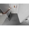 Mexen Kioto+ shower wall with shelf Walk-in 120 x 200 cm, transparent/frosted, rose gold - 800-120-121-60-35