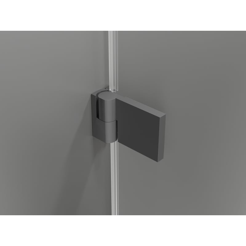 Mexen Lunar-B 90 x 70 cm Right Hinged Shower Enclosure, Transparent, Gun Metal - 832-090-070-95-00-P