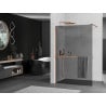 Mexen Kioto+ shower wall with shelf Walk-in 80 x 200 cm, graphite, rose gold - 800-080-121-60-40