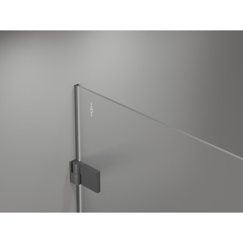 Mexen Lunar-B right swinging shower cabin 100 x 90 cm, transparent, gun metal - 832-100-090-95-00-P
