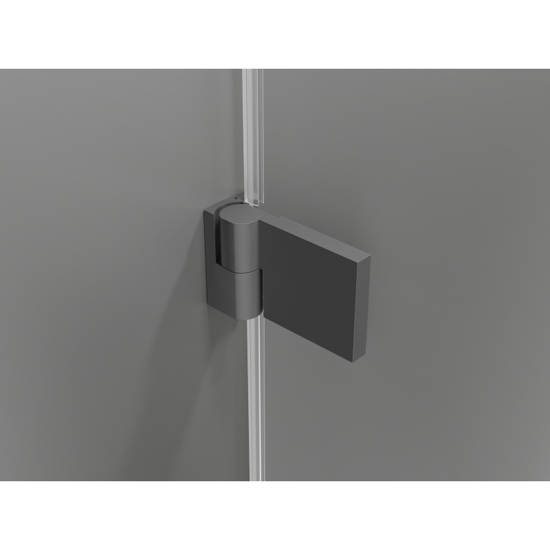 Mexen Lunar-B right swinging shower cabin 100 x 90 cm, transparent, gun metal - 832-100-090-95-00-P