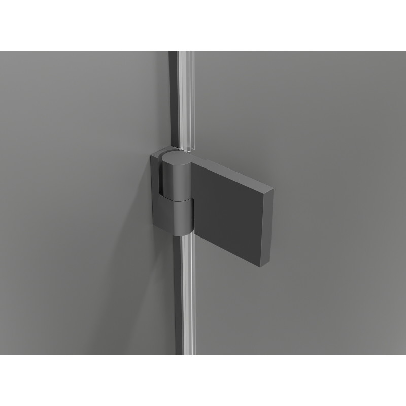 Mexen Lunar-B right swinging shower cabin 100 x 90 cm, transparent, gun metal - 832-100-090-95-00-P