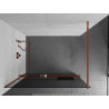 Mexen Kioto+ shower wall with shelf Walk-in 90 x 200 cm, graphite, rose gold - 800-090-121-60-40