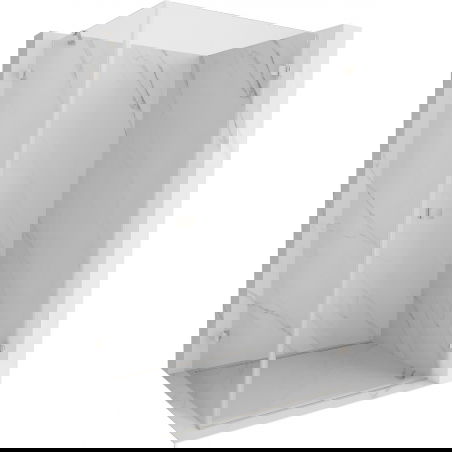 Mexen Lunar-B right hinged shower cabin 75 x 70 cm, transparent, brushed nickel - 832-075-070-97-00-P