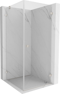 Mexen Lunar-B right pivot shower enclosure 80 x 80 cm, transparent, brushed nickel - 832-080-080-97-00-P
