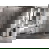 Mexen Lunar-B right-hand swinging shower cabin 90 x 90 cm, transparent, brushed nickel - 832-090-090-97-00-P