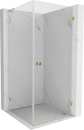 Mexen Lunar-B L right-opening shower enclosure 100 x 100 cm, transparent, gold - 832L-100-100-50-00-P