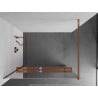 Mexen Kioto+ Walk-in Shower Wall with Shelf 80 x 200 cm, Mirror, Rose Gold - 800-080-121-60-50