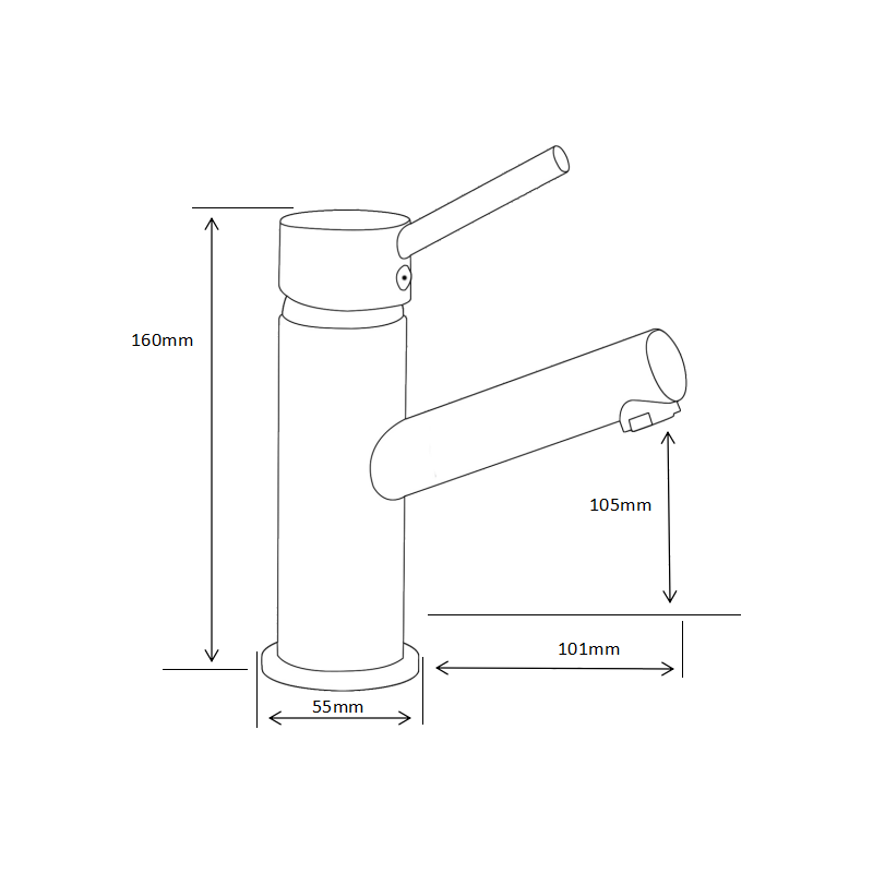 Mexen Eri washbasin faucet, black - 74200-70
