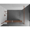 Mexen Kioto+ shower wall with shelf Walk-in 100 x 200 cm, mirror, pink gold - 800-100-121-60-50