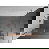 Mexen Kioto+ shower screen with a shelf and rail 110 x 200 cm, Mirror 8 mm, Rose gold - 800-110-121-60-50