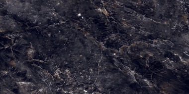 Mexen Rokocha Black Glazed Rectified Porcelain G1, Floor and Wall Tile 120 x 60 cm, High Gloss - TL205-120-060-01