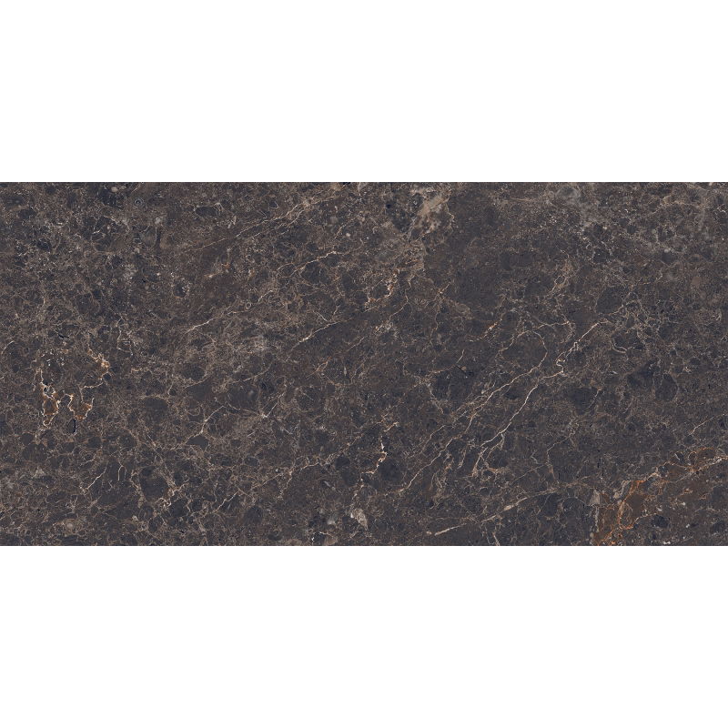 Mexen Slik Emperador Brown glazed rectified stoneware tile G1, floor and wall tile 120 x 60 cm, high gloss - TL207-120-060-00