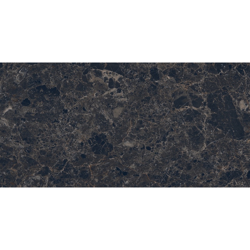 Mexen Slik Emperador Black Glazed Rectified Porcelain Stoneware G1, Floor and Wall Tile 120 x 60 cm, High Gloss