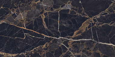 Mexen Orlo Black glazed rectified porcelain tile, floor-wall 120 x 60 cm, high gloss - TL211-120-060-00