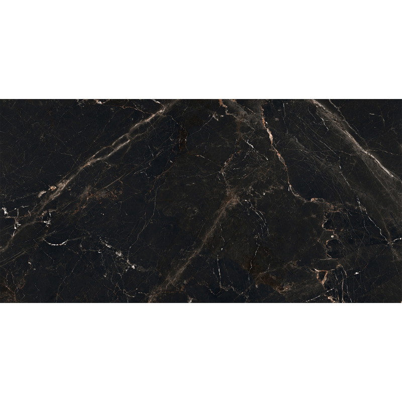Mexen Marquino Black Glazed Rectified Gres Tile G1, Floor-Wall Tile 120 x 60 cm, High Gloss - TL214-120-060-00