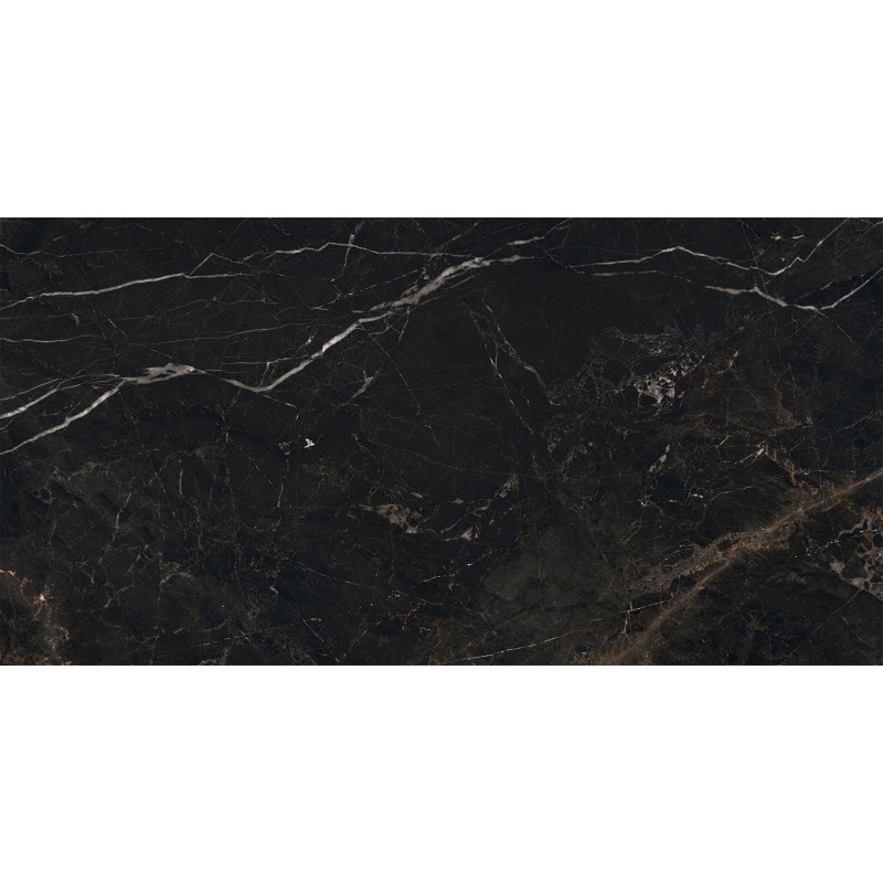 Mexen Marquino Black Glazed Rectified Gres Tile G1, Floor-Wall Tile 120 x 60 cm, High Gloss - TL214-120-060-00