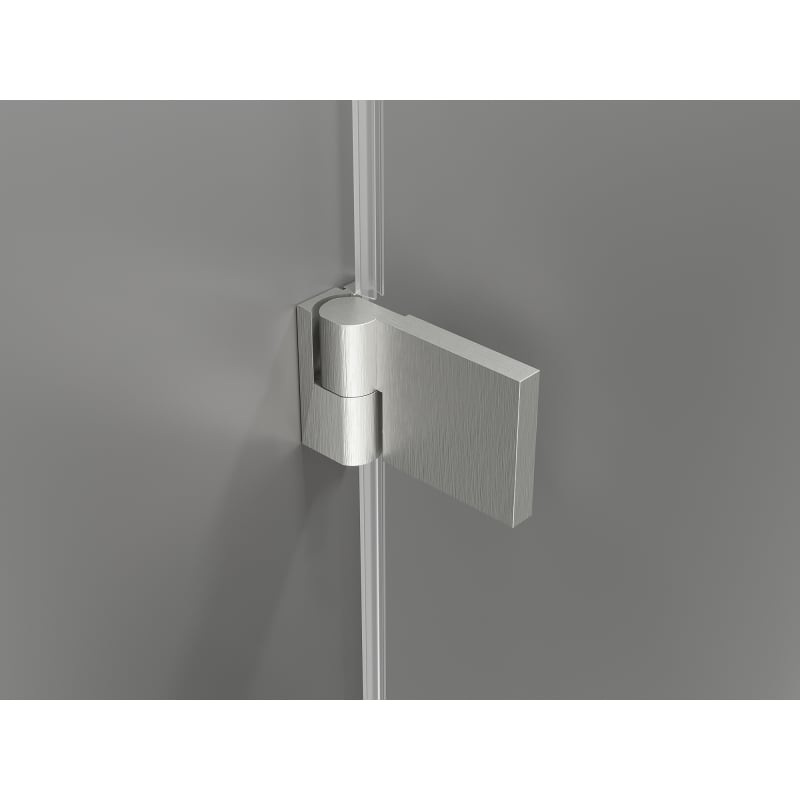 Mexen Lunar-B L right-hinged shower enclosure 70 x 70 cm, transparent, brushed nickel - 832L-070-070-97-00-P