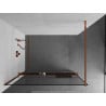 Mexen Kioto+ shower wall with shelf Walk-in 80 x 200 cm, black frame, pink gold - 800-080-121-60-70