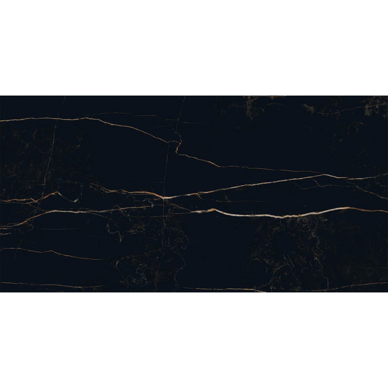 Mexen Flamingo Black glazed rectified gres G1, floor and wall tile 120 x 60 cm, high gloss - TL215-120-060-00
