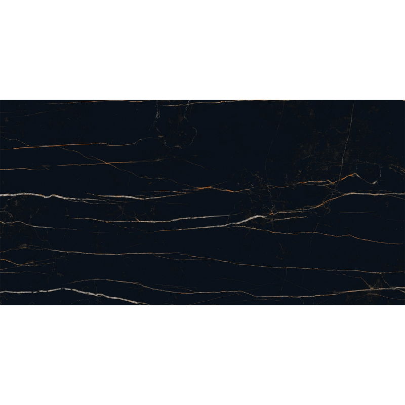 Mexen Flamingo Black glazed rectified gres G1, floor and wall tile 120 x 60 cm, high gloss - TL215-120-060-00