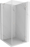 Mexen Lunar-B L Pivot Shower Enclosure Right 90 x 90 cm, Transparent, Brushed Nickel - 832L-090-090-97-00-P
